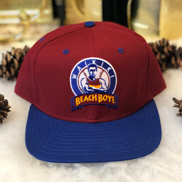 Vintage Waikiki Beach Boys Hawaii Winter Baseball New Era Wool Snapback Hat