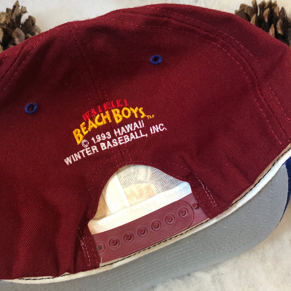 Vintage Waikiki Beach Boys Hawaii Winter Baseball New Era Wool Snapback Hat