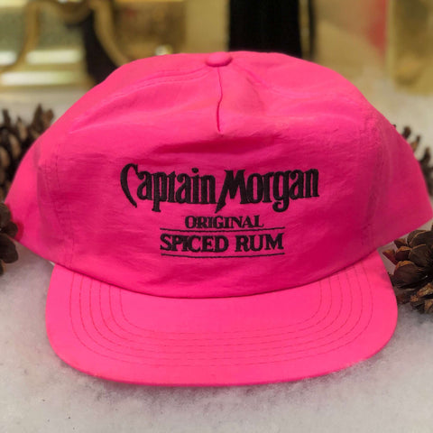 Vintage Captain Morgan Original Spiced Rum Neon Pink Nylon Snapback Hat