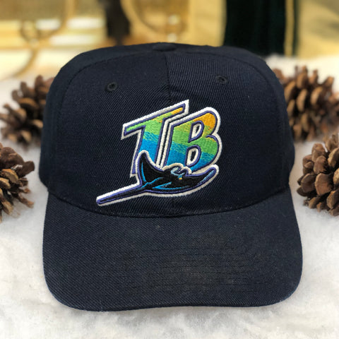 Vintage MLB Tampa Bay Devil Rays Sports Specialties Plain Logo Wool Snapback Hat