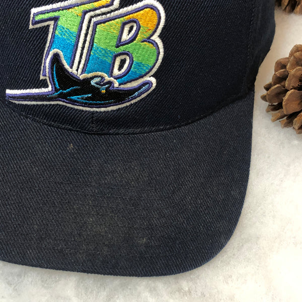 Vintage MLB Tampa Bay Devil Rays Sports Specialties Plain Logo Wool Snapback Hat