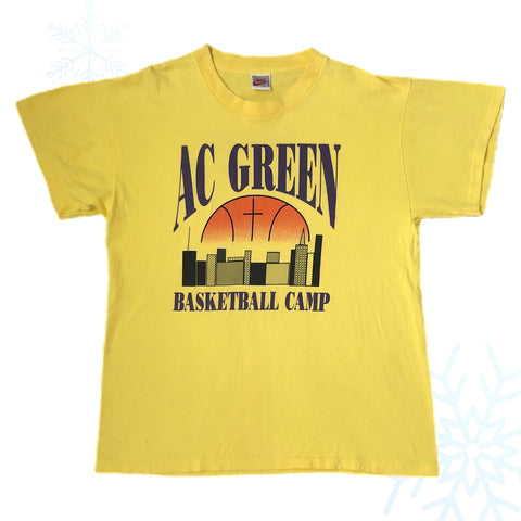 Vintage A.C. Green Basketball Camp Autographed Nike T-Shirt (L)