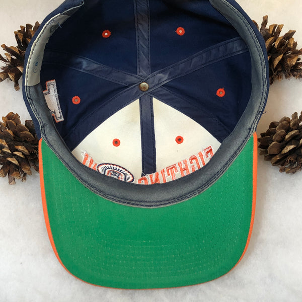 Vintage NCAA Illinois Fighting Illini The G Cap Wave Twill Faded Snapback Hat
