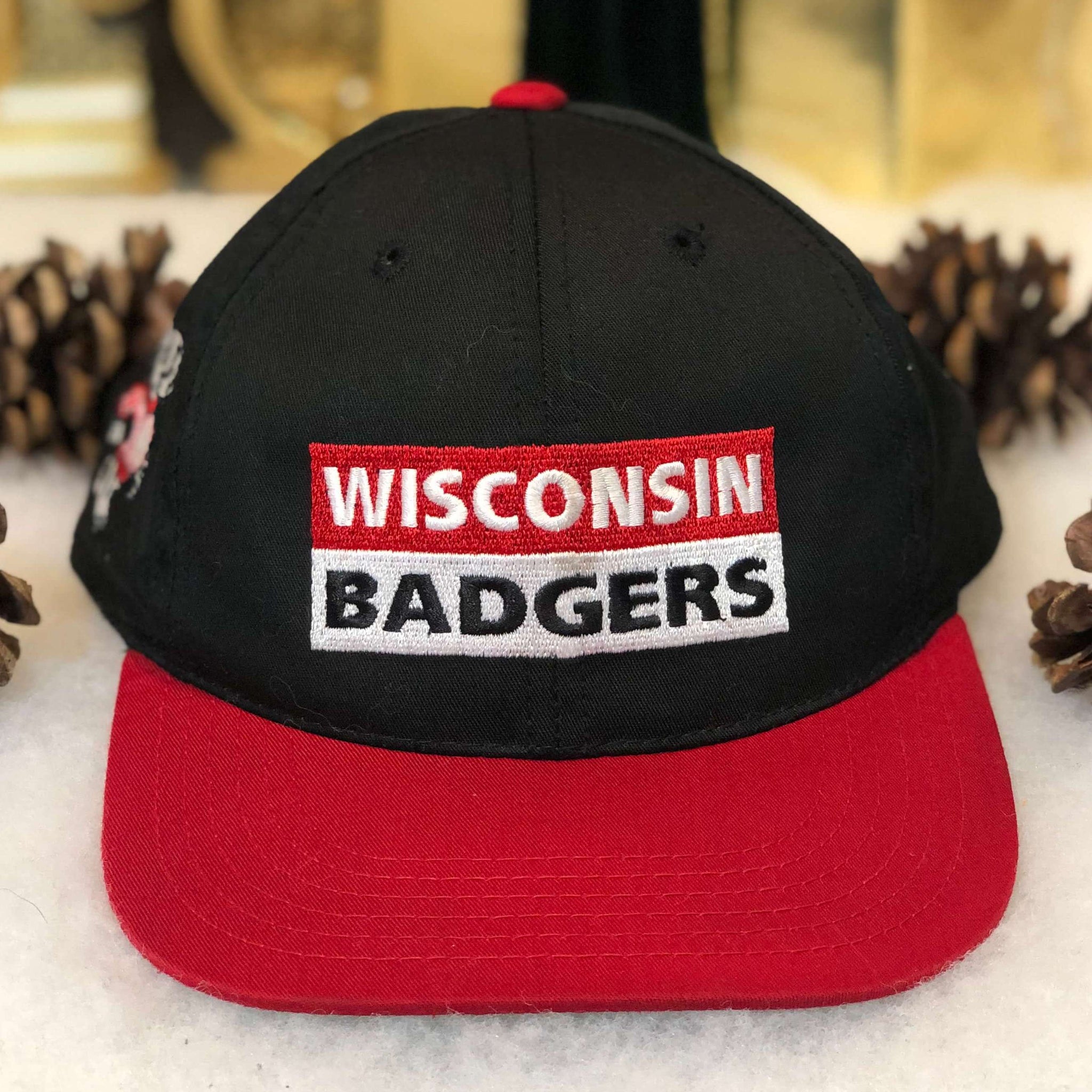 Vintage NCAA Wisconsin Badgers Annco *YOUTH* Twill Snapback Hat