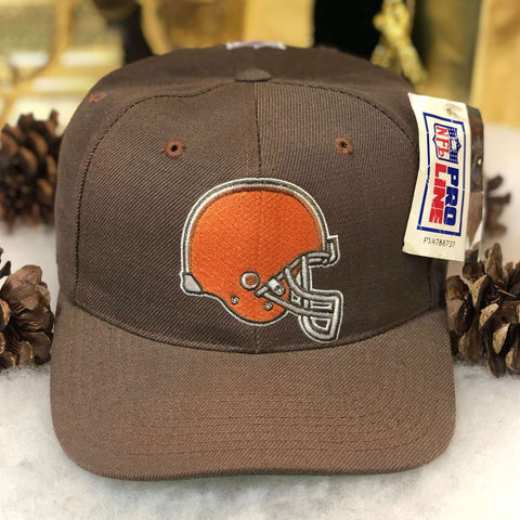 Vintage Deadstock NWT NFL Cleveland Browns Sports Specialties Plain Logo Wool Snapback Hat