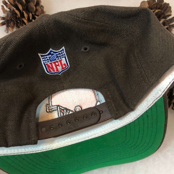 Vintage Deadstock NWT NFL Cleveland Browns Sports Specialties Plain Logo Wool Snapback Hat