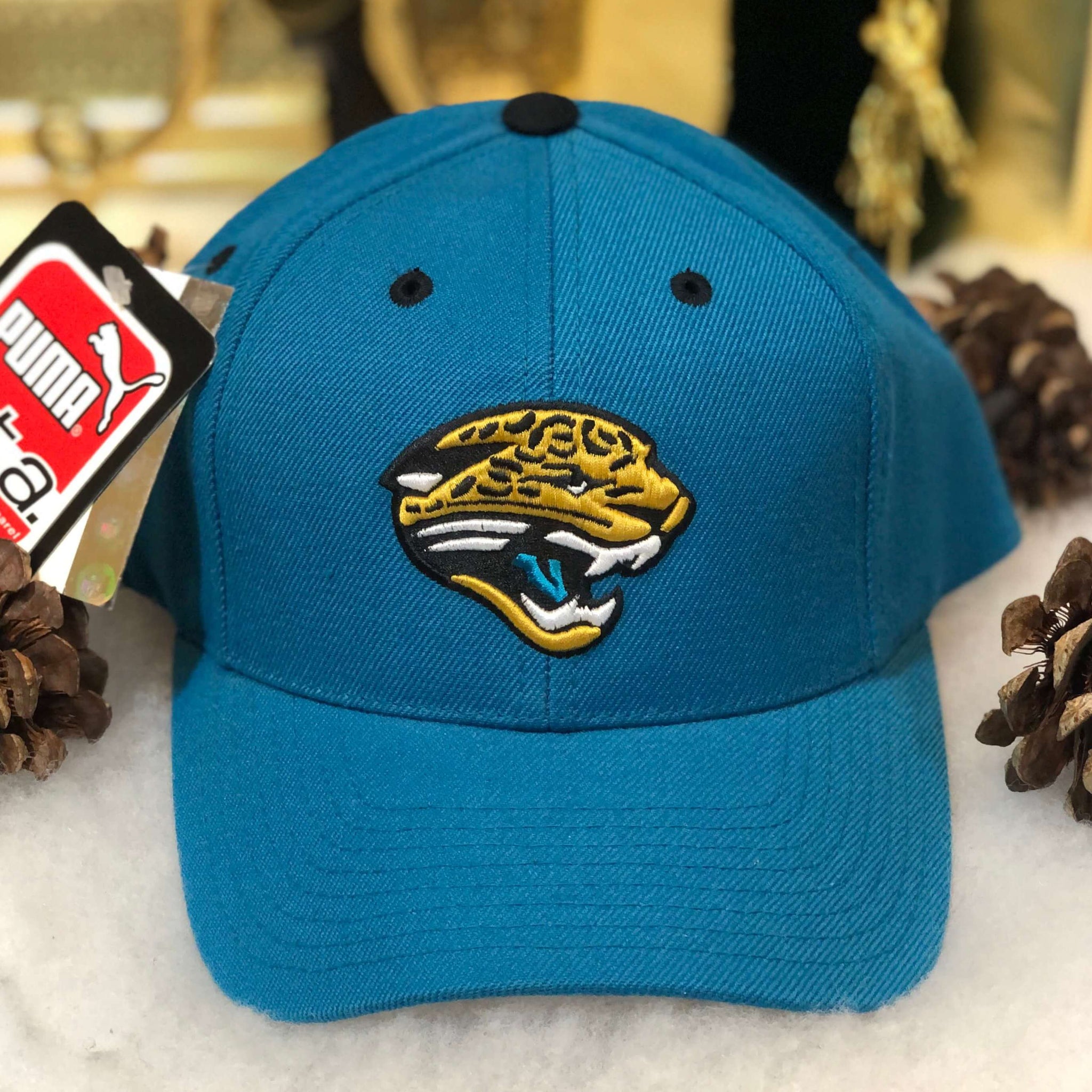 Vintage Deadstock NWT NFL Jacksonville Jaguars PUMA Wool Strapback Hat