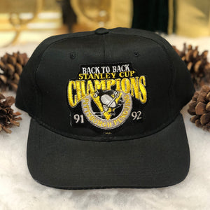 Vintage NHL Pittsburgh Penguins 1991-92 Stanley Cup Champions Twill Snapback Hat