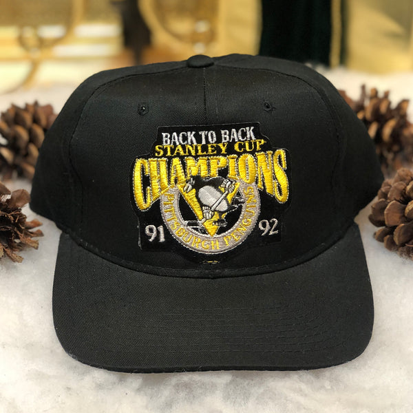 Vintage NHL Pittsburgh Penguins 1991-92 Stanley Cup Champions Twill Snapback Hat