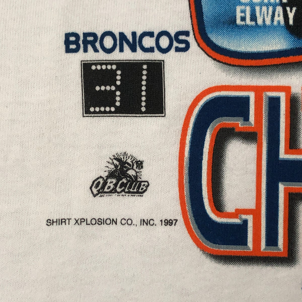 Vintage Deadstock NWOT NFL Denver Broncos Super Bowl XXXII Champions John Elway T-Shirt (L)