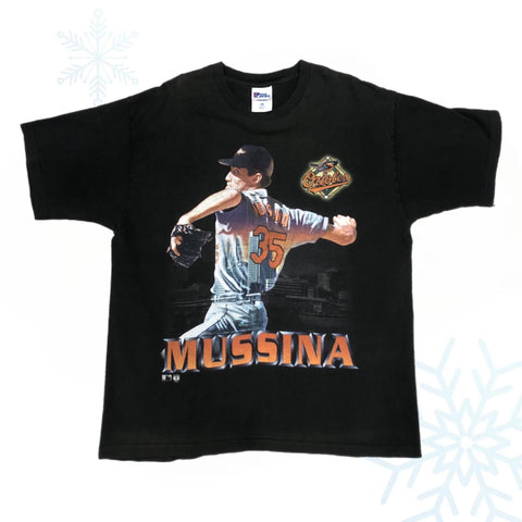 Vintage MLB Baltimore Orioles Mike Mussina Pro Player T-Shirt (XL)