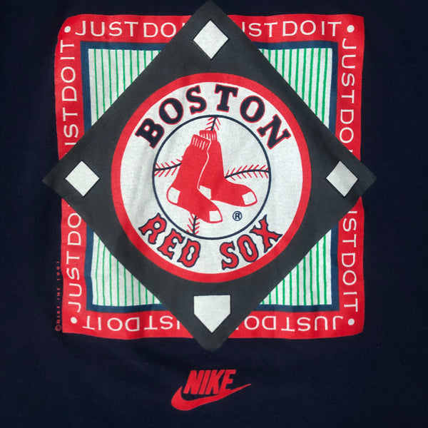 Vintage 1991 MLB Boston Red Sox Nike Just Do It T-Shirt (L)