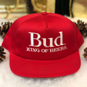 Vintage Deadstock NWOT Budweiser King of Beers Twill Snapback Hat
