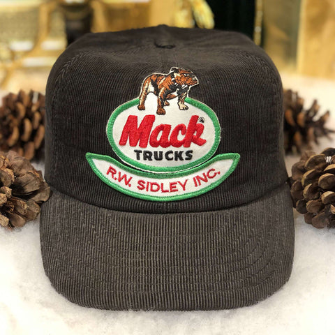 Vintage Mac Trucks R.W. Sidley Inc. Corduroy Snapback Hat