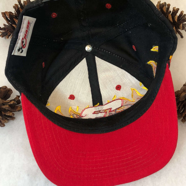 Vintage NASCAR Dale Earnhardt On Fire Chase Authentics Wool Snapback Hat