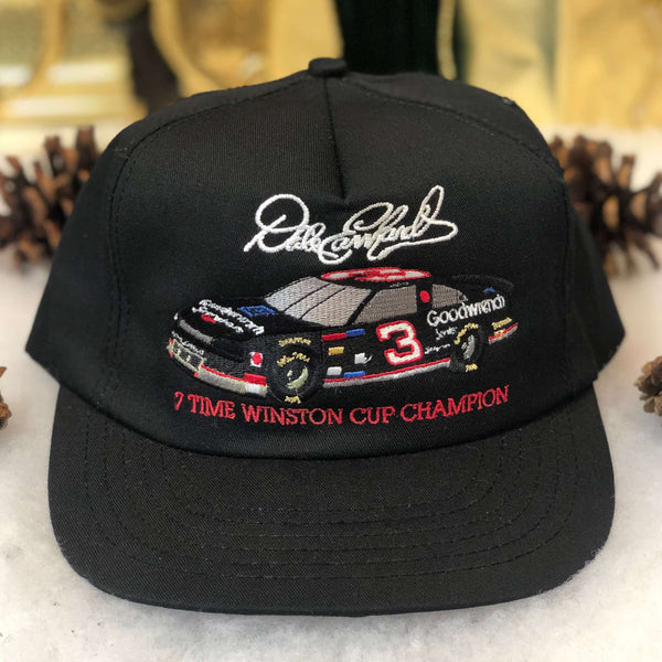 Vintage NASCAR Dale Earnhardt 7x Winston Cup Champion Sports Image Twill Snapback Hat
