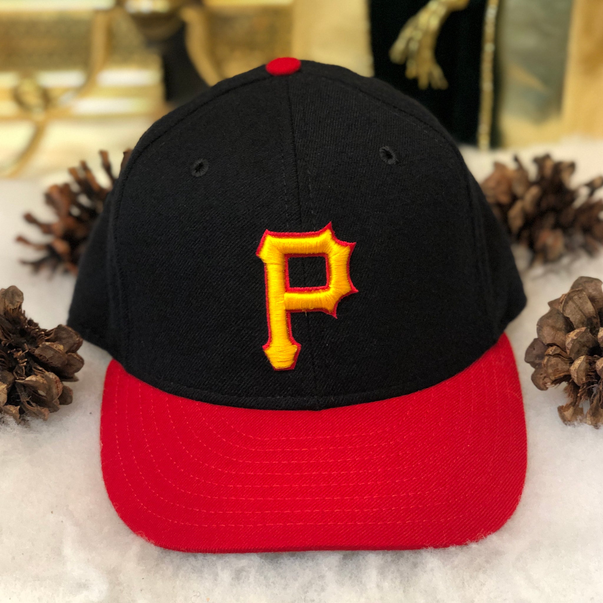 Vintage MLB Pittsburgh Pirates New Era Wool Fitted Hat 7 1/4
