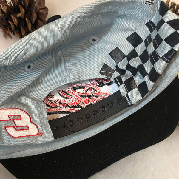 Vintage NASCAR Dale Earnhardt Signature Checkered Flag Competitors View Twill Snapback Hat