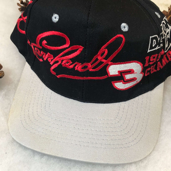 Vintage 1998 NASCAR Daytona 500 Champion Dale Earnhardt Signature Competitors View Twill Snapback Hat