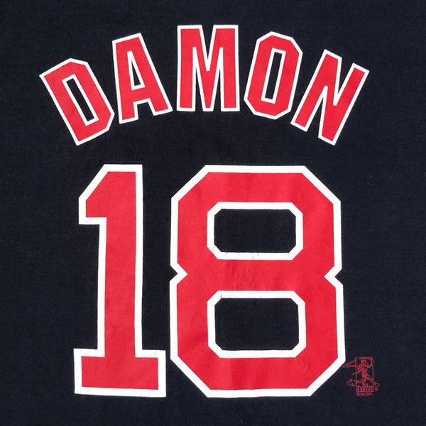 Vintage MLB Boston Red Sox Johnny Damon 2004 World Series Champions Jersey T-Shirt (M)