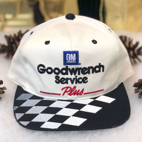 Vintage NASCAR Goodwrench Service Plus Dale Earnhardt Checkered Flag Brim Twill Snapback Hat