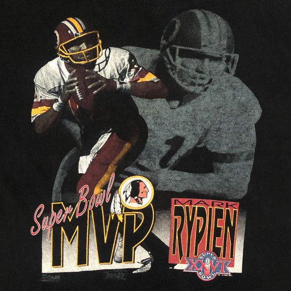 Vintage NFL Washington Redskins Mark Rypien Super Bowl XXVI MVP Salem Sportswear T-Shirt (L)