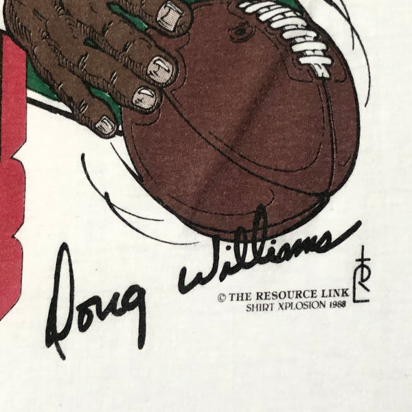 Vintage 1988 NFL Washington Redskins Doug Williams "Touch of Class" Shirt Xplosion T-Shirt (M)