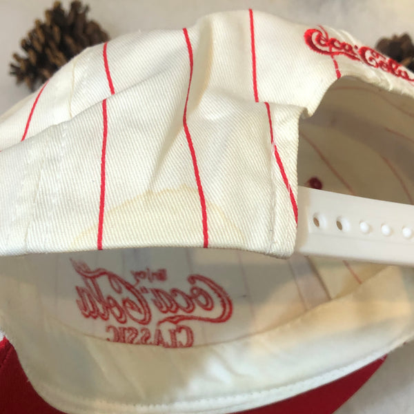 Vintage Enjoy Coca-Cola Classic Pinstripe Twill Snapback Hat