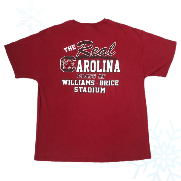 NCAA South Carolina Gamecocks Football "The Real Carolina Plays At Williams-Brice Stadium" T-Shirt (XL)