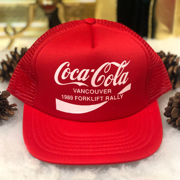 Vintage Deadstock NWOT Coca-Cola 1989 Vancouver Forklift Rally Employee Trucker Hat