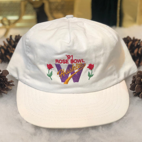 Vintage 1991 NCAA Rose Bowl Washington Huskies P Cap Snapback Hat