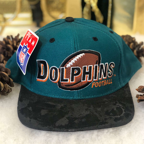 Vintage Deadstock NWT NFL Miami Dolphins Football Drew Pearson Wool Snapback Hat