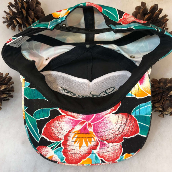 Vintage Daewoo Motors Floral All Over Print Snapback Hat