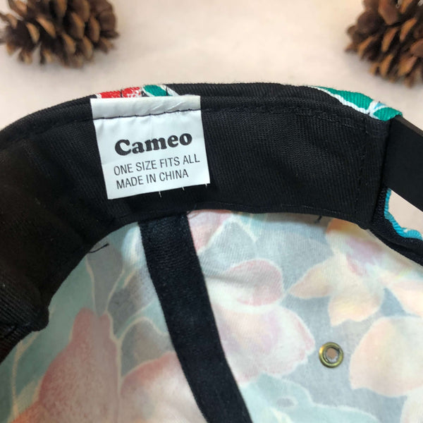 Vintage Daewoo Motors Floral All Over Print Snapback Hat