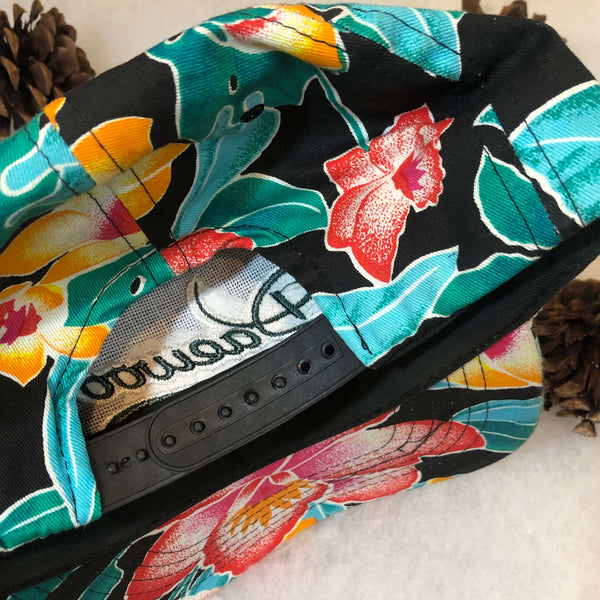 Vintage Daewoo Motors Floral All Over Print Snapback Hat