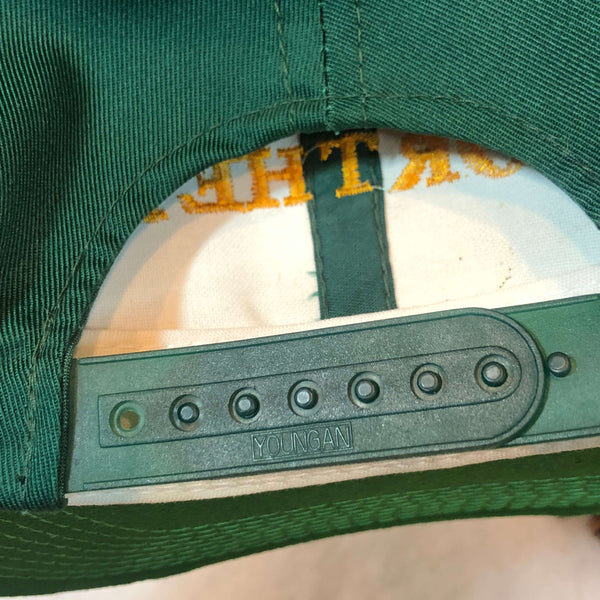 Vintage NCAA Northern Michigan Wildcats Olde English Script Kudzu YoungAn Twill Snapback Hat