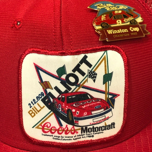 Vintage 1988 NASCAR Bill Elliott Coors Racing New Era Trucker Hat