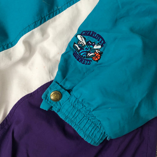 Vintage NBA Charlotte Hornets DeLONG Windbreaker Jacket (S/M)