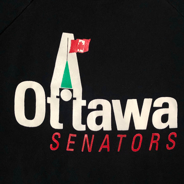 Vintage NHL Ottawa Senators Peace Tower Logo Crewneck Sweatshirt (XL)