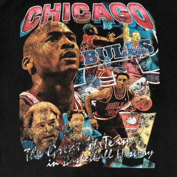 Vintage 1997 NBA Champions Chicago Bulls Rap Tee T-Shirt (XXL)