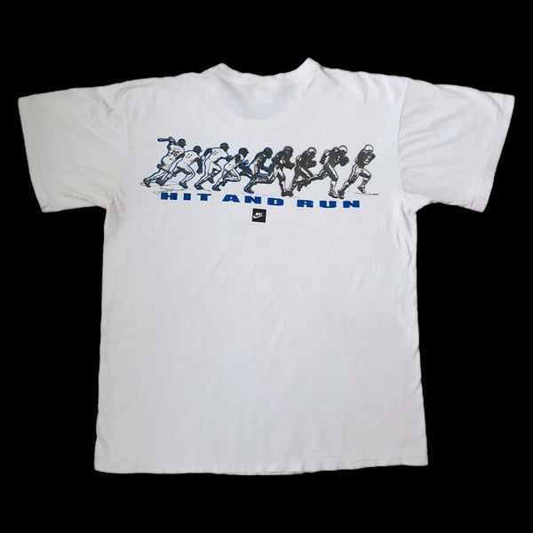 Vintage Bo Jackson "Hit and Run" Nike MLB NFL T-Shirt (XL)