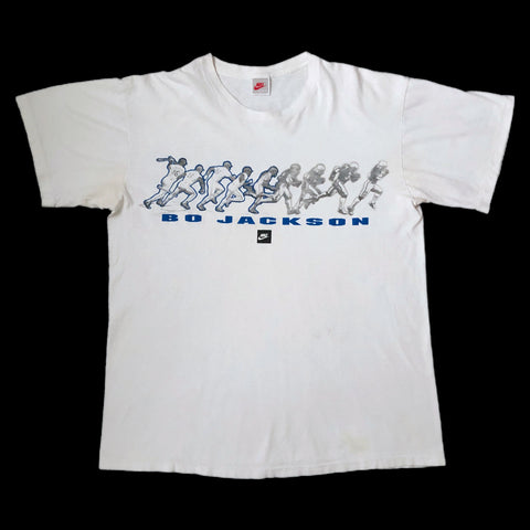 Vintage Bo Jackson "Hit and Run" Nike MLB NFL T-Shirt (XL)