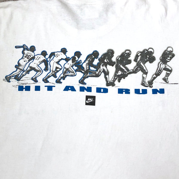 Vintage Bo Jackson "Hit and Run" Nike MLB NFL T-Shirt (XL)