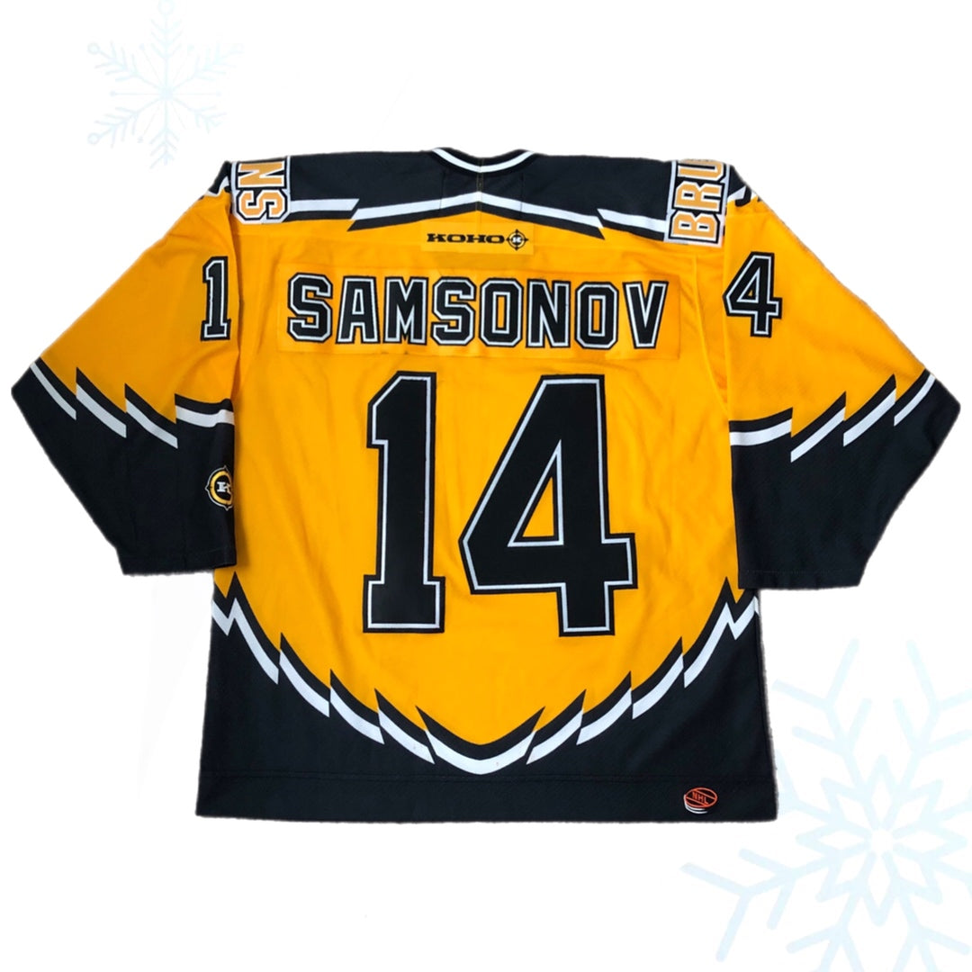 Vintage NHL Boston Bruins Sergei Samsonov Pooh Bear Koho Jersey (L)