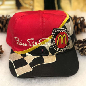 Vintage NASCAR Bill Elliott McDonald's Racing Checkered Flag Kudzu Twill Snapback Hat