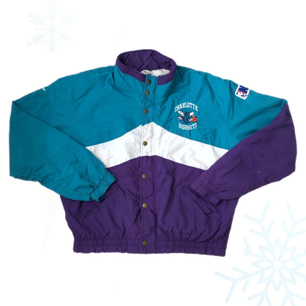 Vintage NBA Charlotte Hornets DeLONG Windbreaker Jacket (S/M)