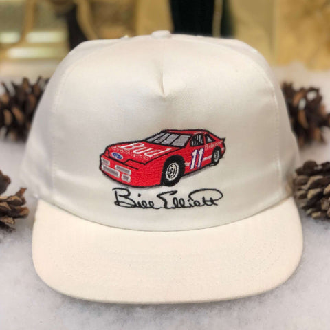 Vintage NASCAR Bill Elliott Budweiser Racing P Cap Twill Snapback Hat