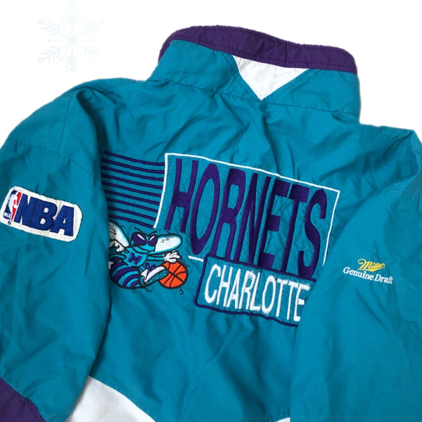 Vintage NBA Charlotte Hornets DeLONG Windbreaker Jacket (S/M)