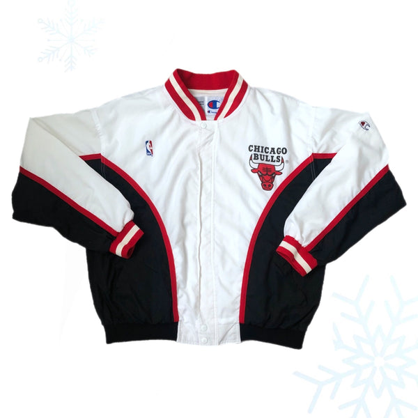 Vintage NBA Chicago Bulls Champion Warmup Shooting Shirt Jacket (XL)