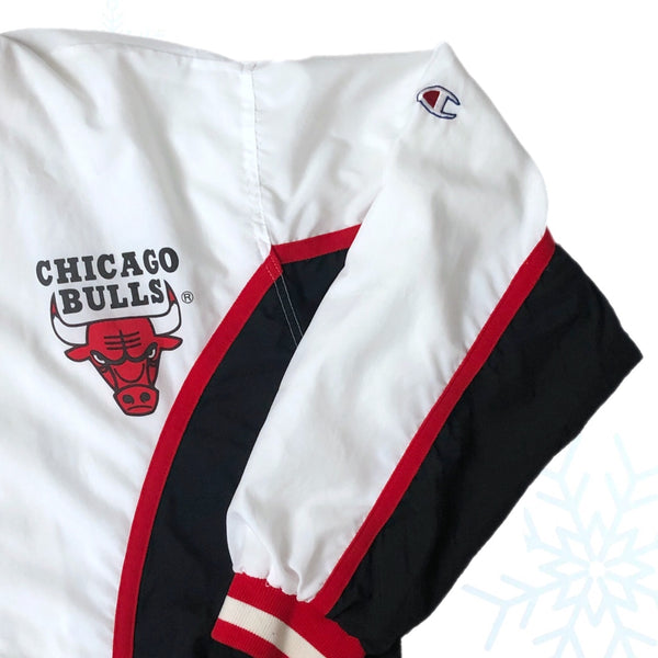 Vintage NBA Chicago Bulls Champion Warmup Shooting Shirt Jacket (XL)